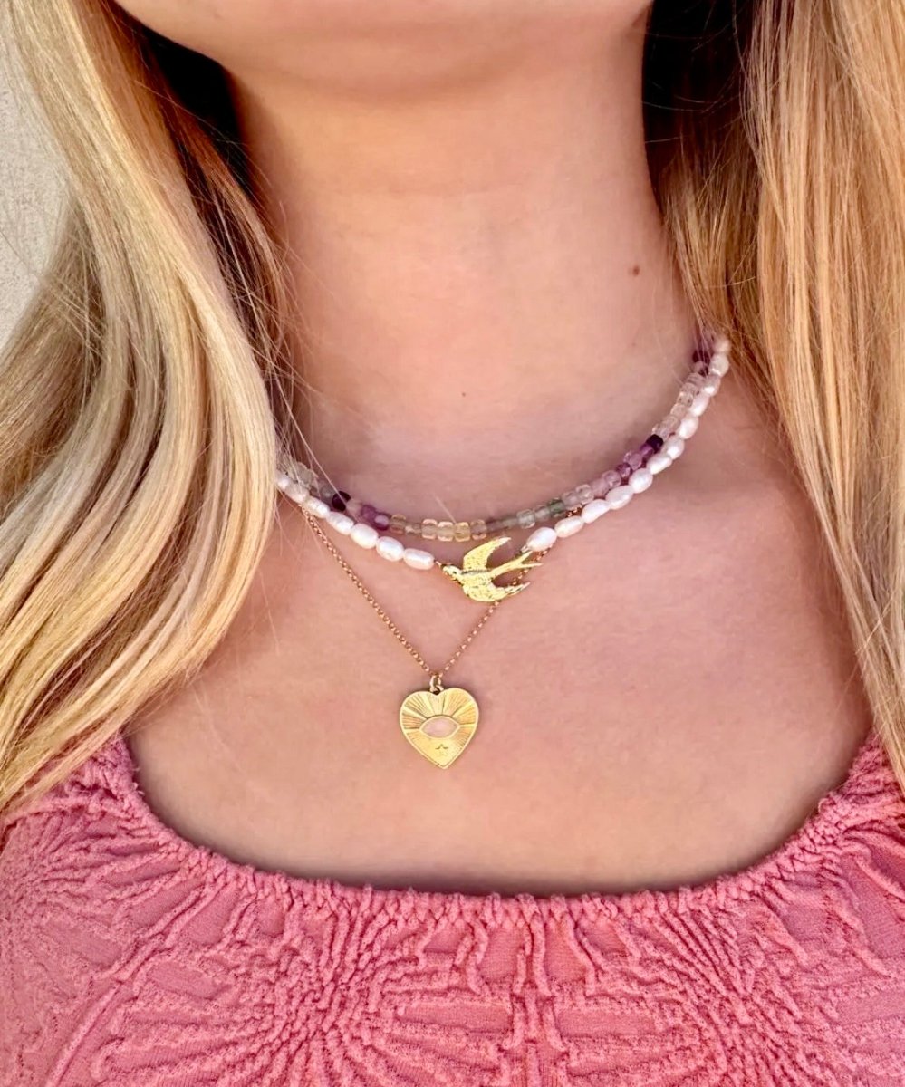Genevieve Bird & Pearl NecklaceJessica Matrasko JewelryNECKLACES