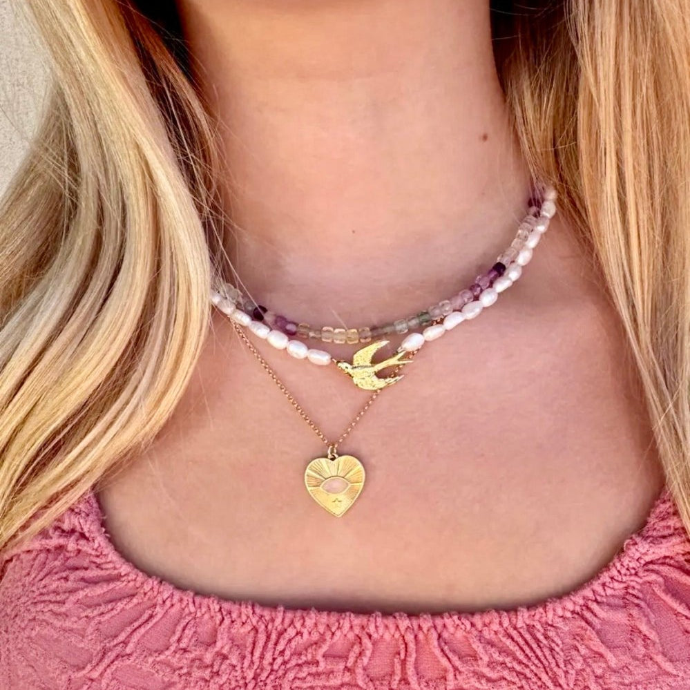 Genevieve Bird & Pearl NecklaceJessica Matrasko JewelryNECKLACES