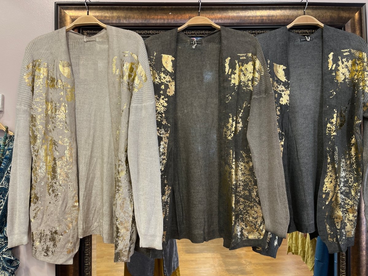 Gold Splash Knit CardiganDance in ParisSWEATER