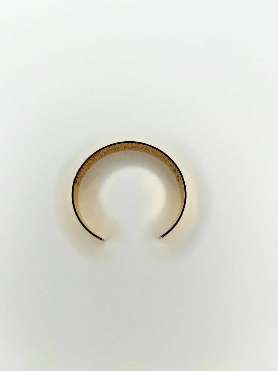 Golden Mosaic Thin Cuff Bracelet – Handcrafted in ItalyL'EightBRACELET