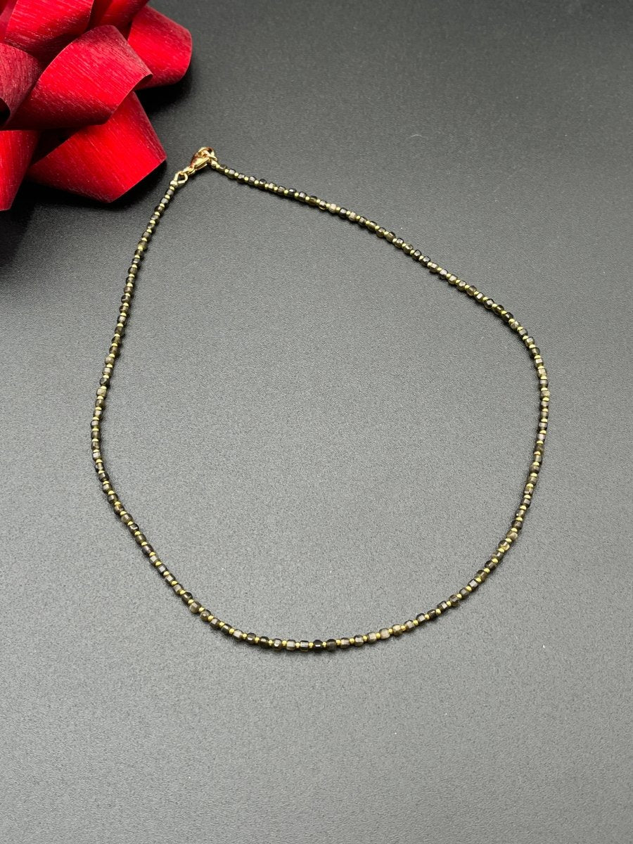 Golden Obsidian ChokerZiabirdNECKLACES