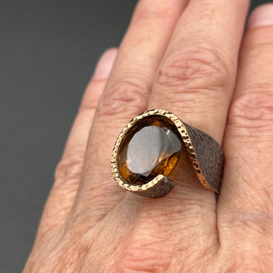 Golden Smoky Quartz RingBORARINGS