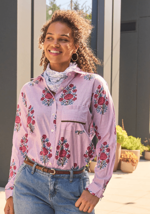 Good Boyfriend Shirt - Avalon Floral LavenderAnd For GoodShirts & Tops