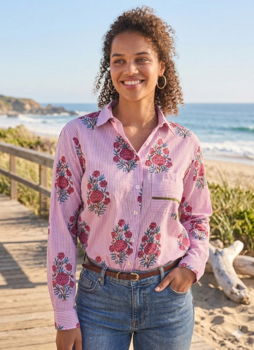 Good Boyfriend Shirt - Avalon Floral LavenderAnd For GoodShirts & Tops