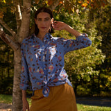 Good Boyfriend Shirt - Birdie On A Vine Cornflower BlueAnd For GoodShirts & Tops