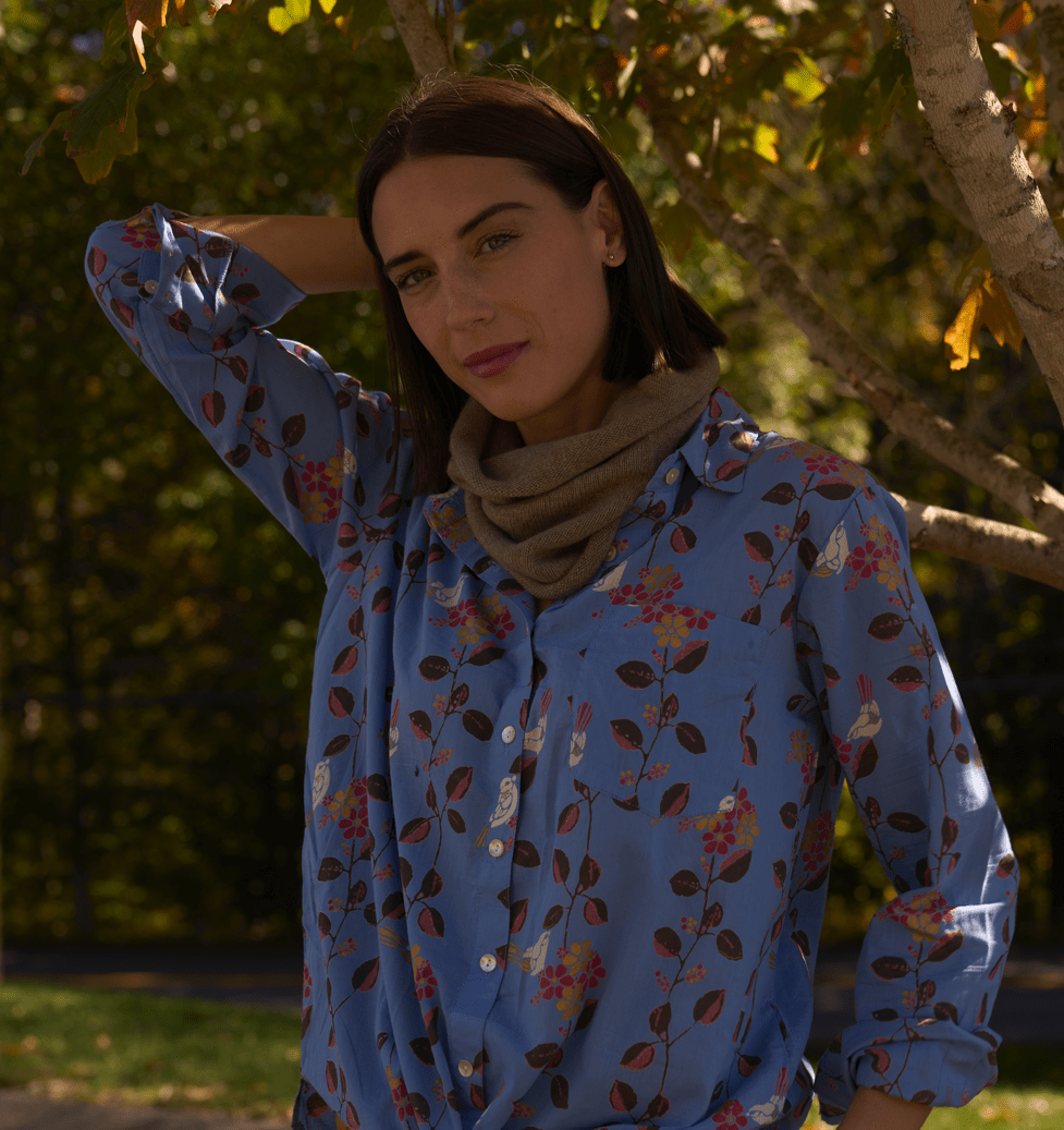 Good Boyfriend Shirt - Birdie On A Vine Cornflower BlueAnd For GoodShirts & Tops