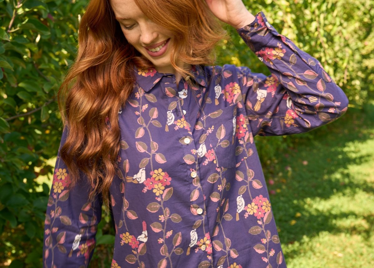 Good Boyfriend Shirt - Birdie On A Vine NavyAnd For GoodShirts & Tops