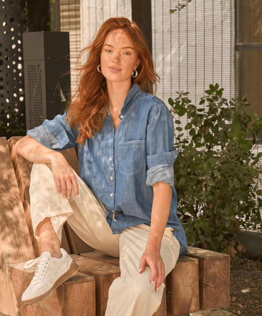 Good Boyfriend Shirt - ChambrayAnd For GoodShirts & Tops