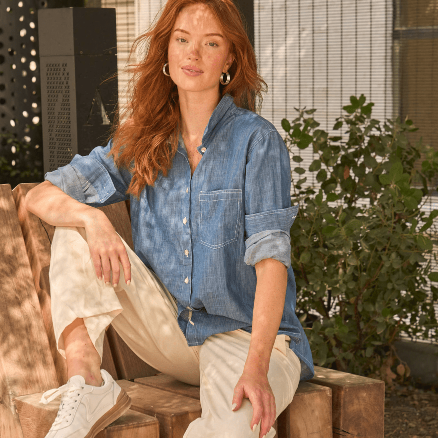 Good Boyfriend Shirt - ChambrayAnd For GoodShirts & Tops