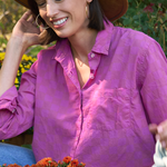 Good Boyfriend Shirt - Checkerboard Overdye Magenta on NaturalAnd For GoodShirts & Tops