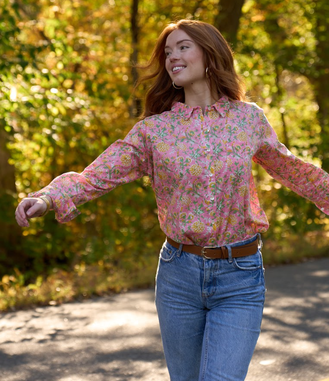 Good Boyfriend Shirt - Devon Floral DahliaAnd For GoodShirts & Tops