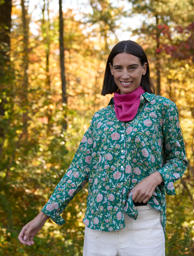 Good Boyfriend Shirt - Devon Floral GreenAnd For GoodShirts & Tops