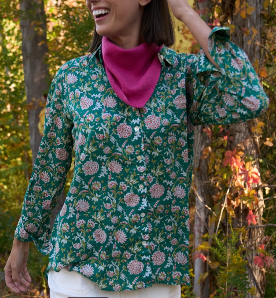 Good Boyfriend Shirt - Devon Floral GreenAnd For GoodShirts & Tops