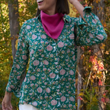 Good Boyfriend Shirt - Devon Floral GreenAnd For GoodShirts & Tops
