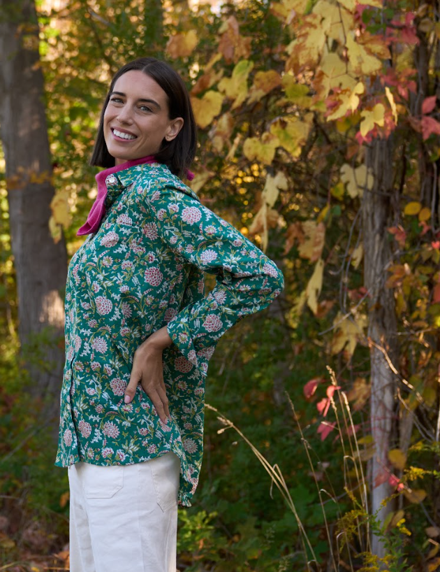 Good Boyfriend Shirt - Devon Floral GreenAnd For GoodShirts & Tops