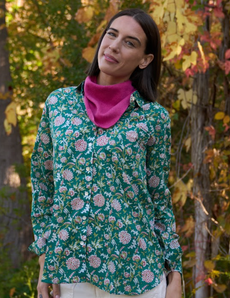 Good Boyfriend Shirt - Devon Floral GreenAnd For GoodShirts & Tops