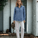 Good Boyfriend Shirt - Indigo StripesAnd For GoodShirts & Tops