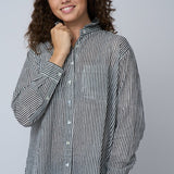 Good Boyfriend Shirt - Menswear Stripe BlackAnd For GoodShirts & Tops