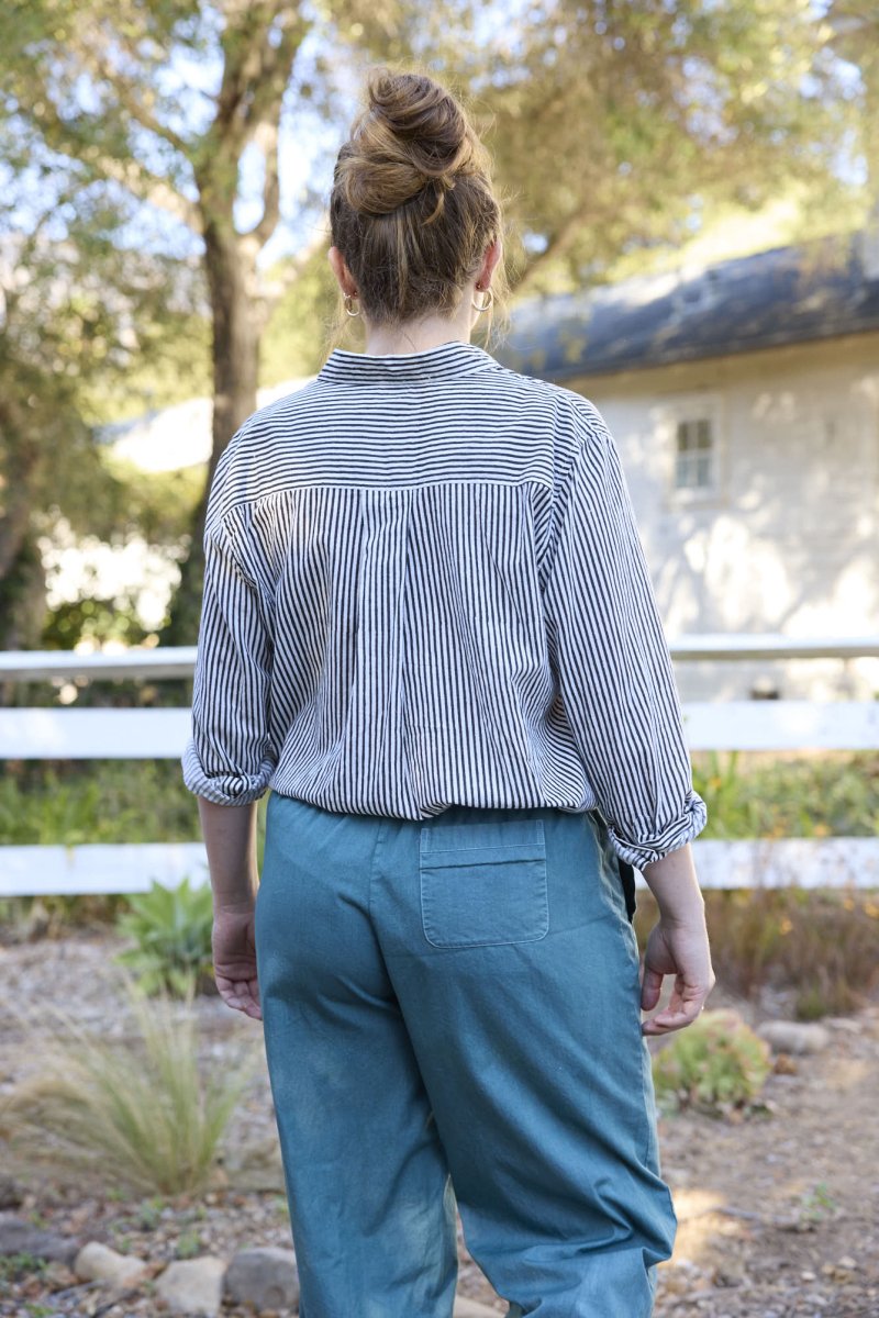 Good Boyfriend Shirt - Menswear Stripe BlackAnd For GoodShirts & Tops