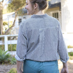 Good Boyfriend Shirt - Menswear Stripe BlackAnd For GoodShirts & Tops