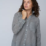 Good Boyfriend Shirt - Menswear Stripe BlackAnd For GoodShirts & Tops