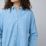 Good Boyfriend Shirt - Menswear Stripe Chambray & WhiteAnd For GoodShirts & Tops