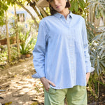 Good Boyfriend Shirt - Menswear Stripe Chambray & WhiteAnd For GoodShirts & Tops
