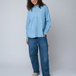 Good Boyfriend Shirt - Menswear Stripe Chambray & WhiteAnd For GoodShirts & Tops