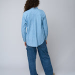 Good Boyfriend Shirt - Menswear Stripe Chambray & WhiteAnd For GoodShirts & Tops