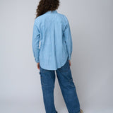 Good Boyfriend Shirt - Menswear Stripe Chambray & WhiteAnd For GoodShirts & Tops