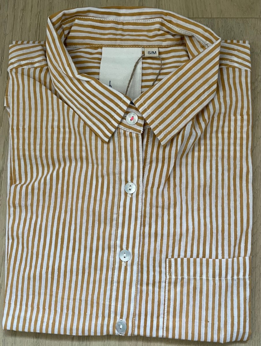 Good Boyfriend Shirt - Menswear Stripe HoneycombAnd For GoodShirts & Tops