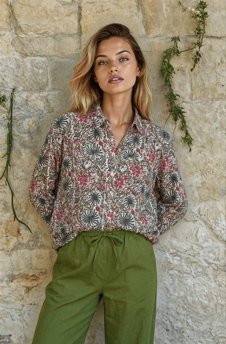 Good Boyfriend Shirt - Monarch Botanical EcruAnd For GoodShirts & Tops