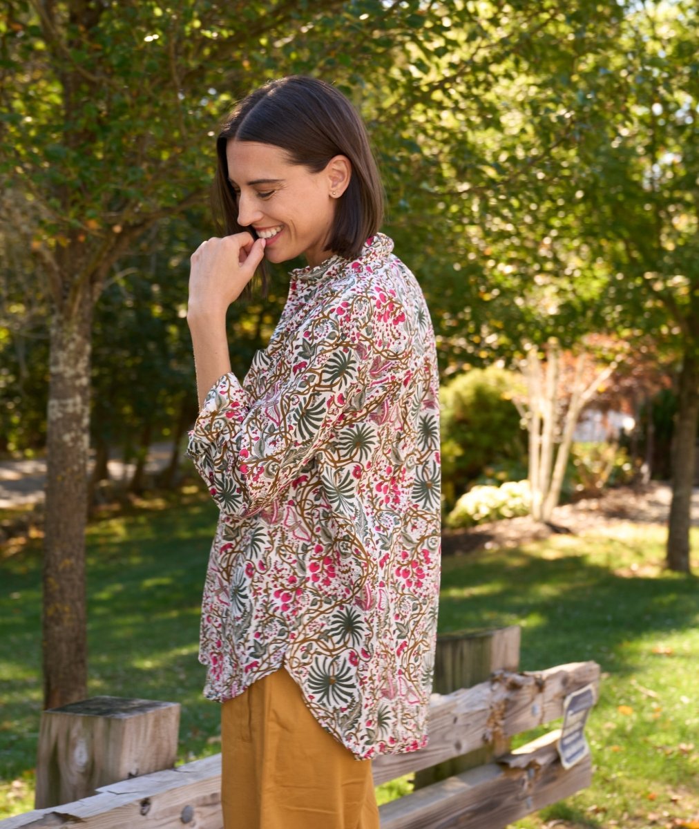 Good Boyfriend Shirt - Monarch Botanical EcruAnd For GoodShirts & Tops