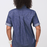 Good Boyfriend Shirt - Short Sleeve Chambray Dark Denim WashAnd For GoodShirts & Tops