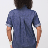 Good Boyfriend Shirt - Short Sleeve Chambray Dark Denim WashAnd For GoodShirts & Tops