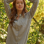 Good Boyfriend Shirt - Tuscan Stripe CharcoalAnd For GoodShirts & Tops