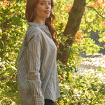 Good Boyfriend Shirt - Tuscan Stripe CharcoalAnd For GoodShirts & Tops