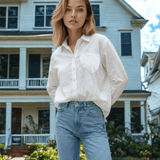 Good Boyfriend Shirt with Heart Pocket Classic WhiteAnd For GoodShirts & Tops