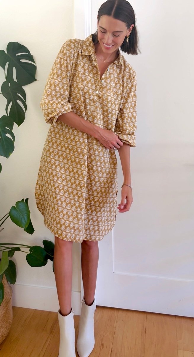 Good Boyfriend ShirtDress - Bee Happy HoneycombAnd For GoodDresses