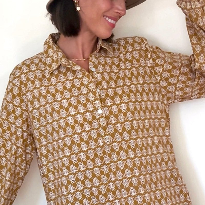 Good Boyfriend ShirtDress - Bee Happy HoneycombAnd For GoodDresses