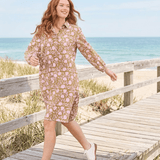 Good Boyfriend ShirtDress - Floral Escape Olive Oil/LavenderAnd For GoodDresses