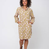 Good Boyfriend ShirtDress - Floral Escape Olive Oil/LavenderAnd For GoodDresses