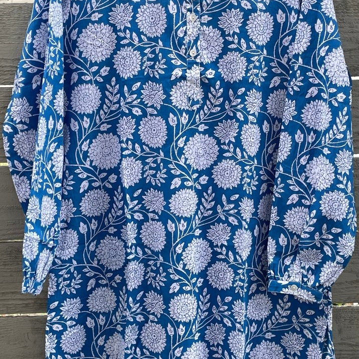 Good Boyfriend ShirtDress - Hydrangea Beauty CobaltAnd For GoodDresses