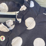 Good Girlfriend Shirt with Ruffle Trim - True Dot BlackAnd For GoodShirts & Tops