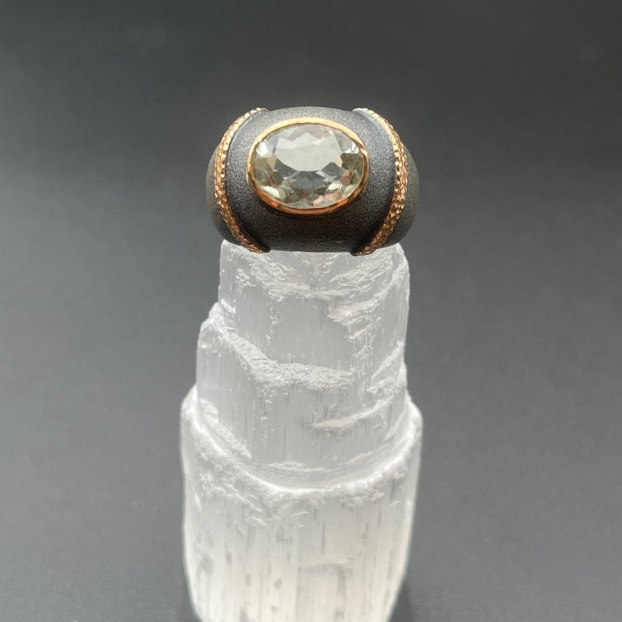 Green Amethyst Statement RingBORARINGS