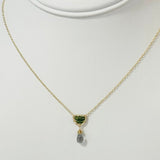 Green Jade and Aquamarine NecklaceMichelle PresslerNECKLACES