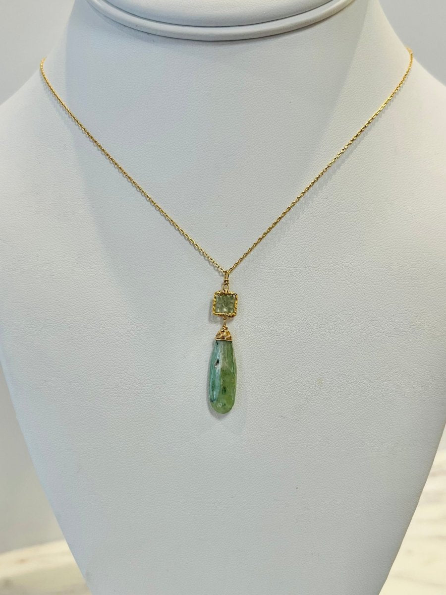 Green Kyanite Necklace 4240 - grnk - GMichelle PresslerNECKLACES