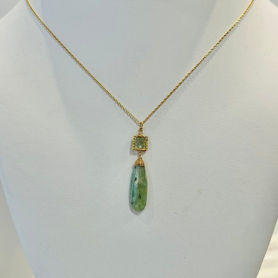 Green Kyanite Necklace 4240 - grnk - GMichelle PresslerNECKLACES