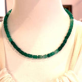 Green Onyx Shaded Heishi Gemstones Short NecklaceBeth ZinkNECKLACES
