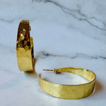 Hammered hoops XLJessica Matrasko JewelryEARRINGS